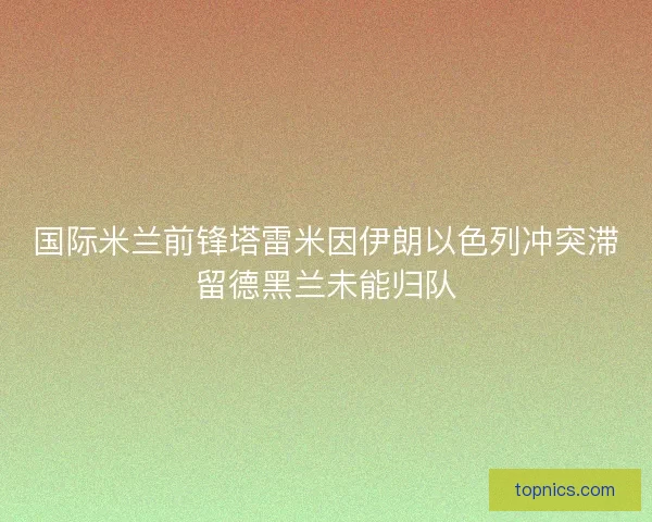 国际米兰前锋塔雷米因伊朗以色列冲突滞留德黑兰未能归队